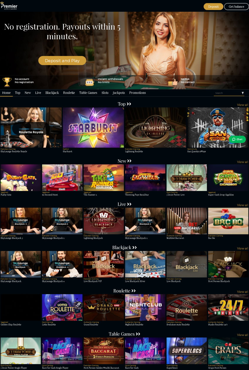 Premier Live Casino